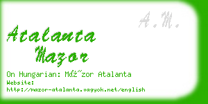 atalanta mazor business card